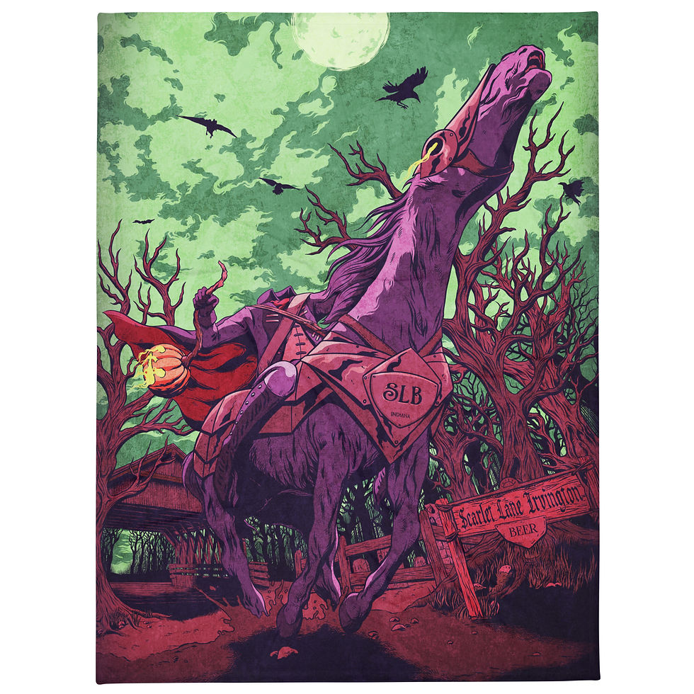 Headless Horseman Throw Blanket