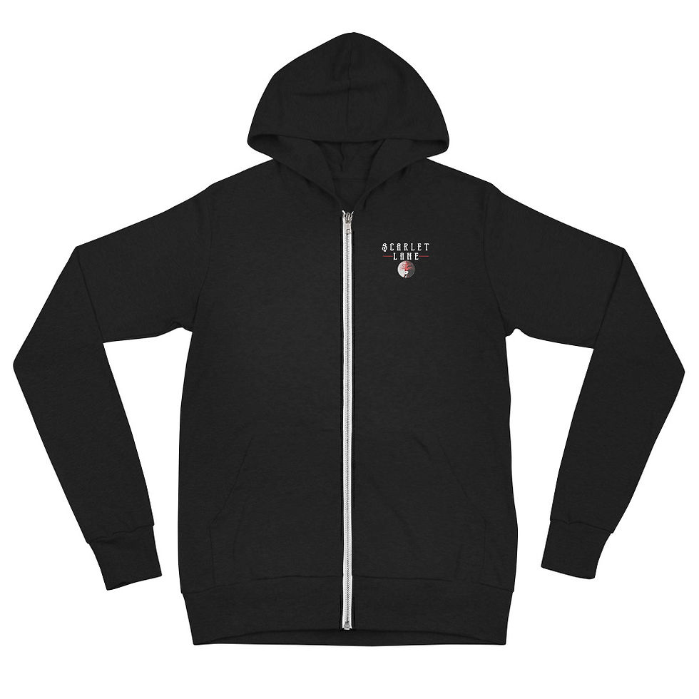 Scarlet Lane Logo Lightweight Unisex Zip Hoodie