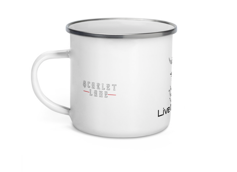Live Deliciously Enamel Mug