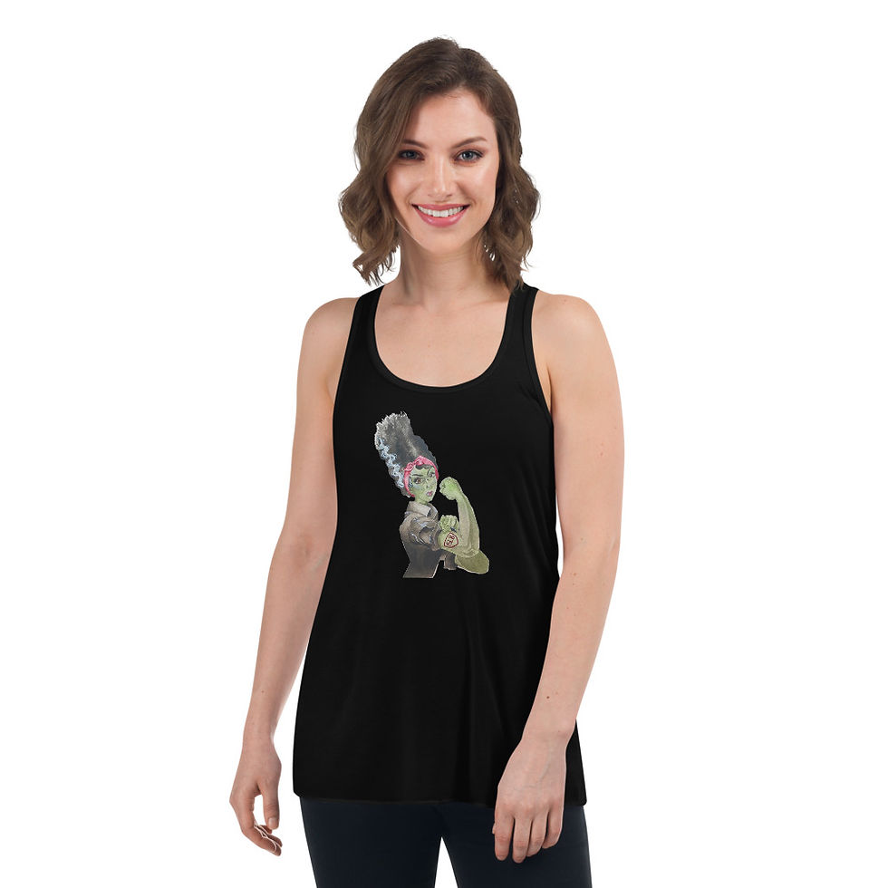 FrankenRosie Women's Flowy Racerback Tank